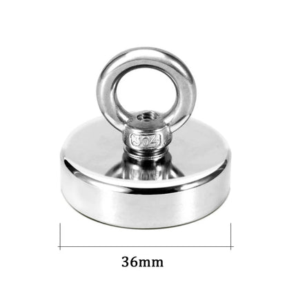 Heavy-Duty Neodymium Fishing Magnet with Eyebolt (Super Strong Pull)